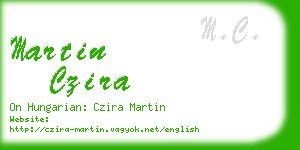 martin czira business card